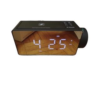 Htterino Projection Alarm Clock with Bluetooth Speaker and Clock Projector